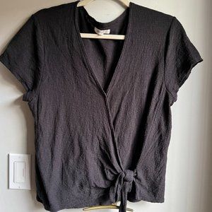 MADEWELL CROSSBODY BLACK BLOUSE